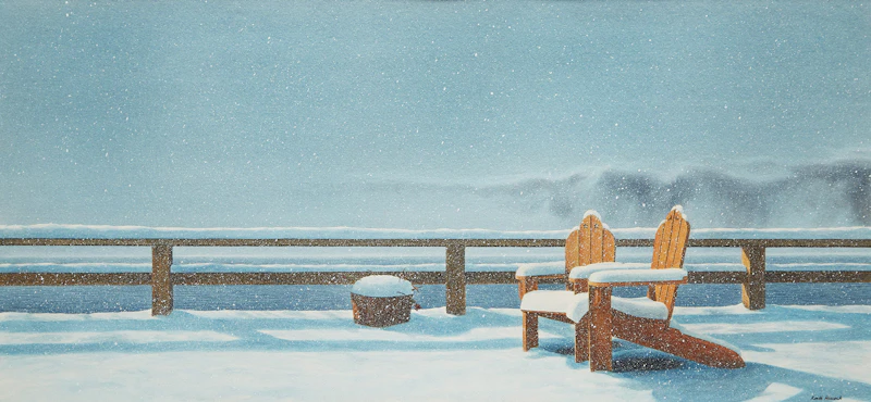 Keith Hiscock, In the Quiet of the Winter, watercolour - view 2