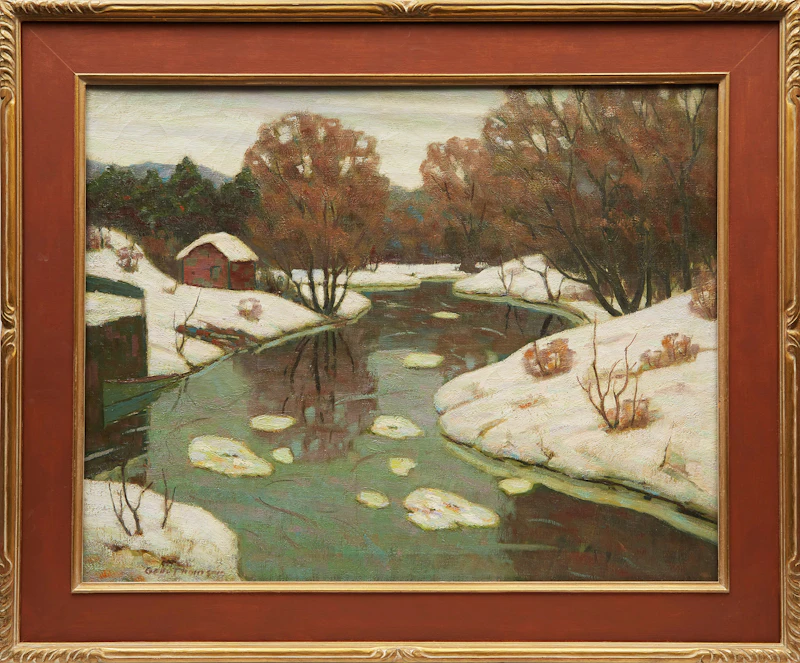 George Thomson, Ice Floes, Syndenham River, Owen Sound, oil on canvas - view 2