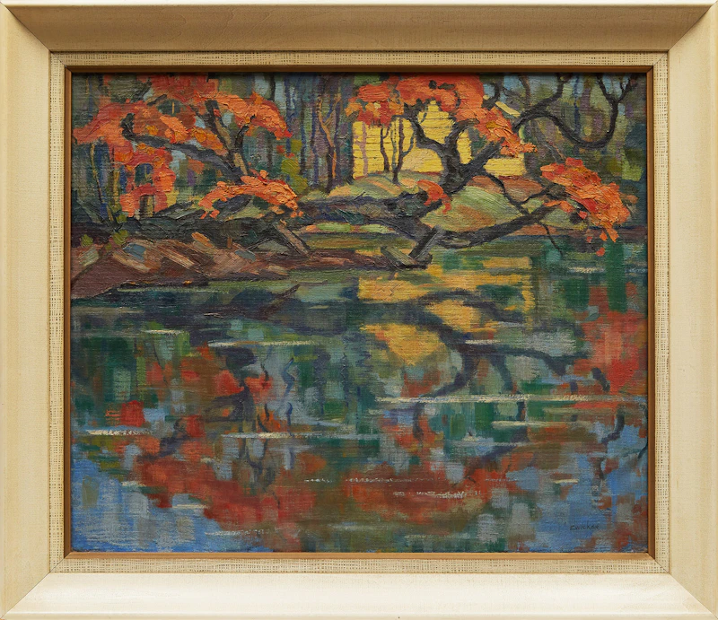 LeRoy Zwicker, Reflections, oil on canvas - view 2