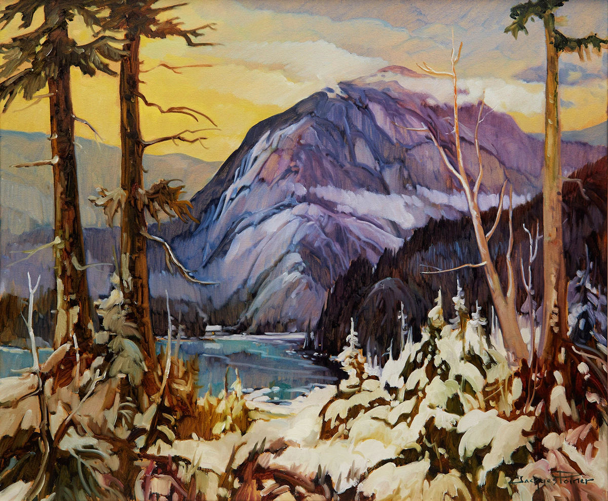 Jacques Poirier, Fin d’apres midi dans la parc de la Gaspesie , oil on canvas