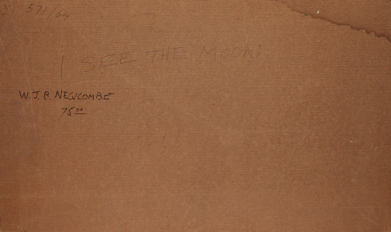 William John Bertram Newcombe, I See the Moon, oil on board - view 2