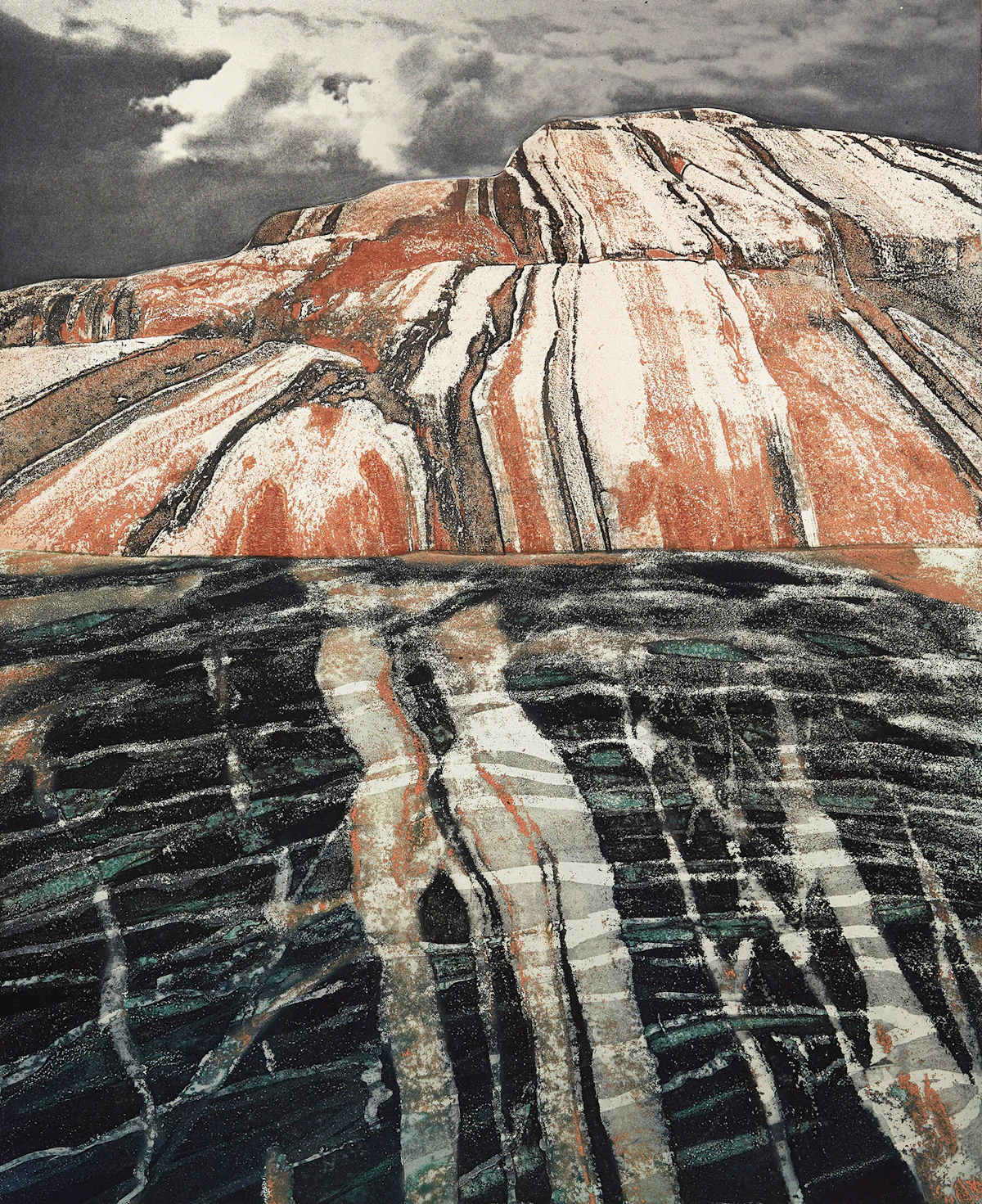 Edward John Bartram, Beneath the Surface #1, colour etching, 1983