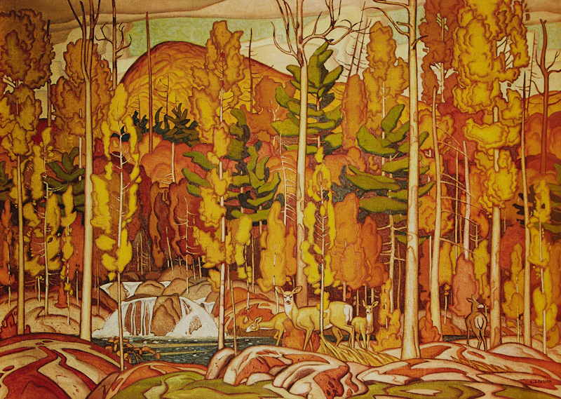 Alfred Joseph Casson, The Village Store; Autumn Decorations; Valley Farm, three colour serigraphs - view 4