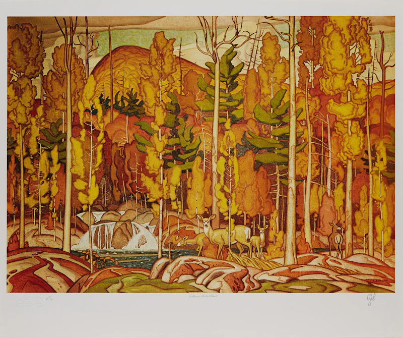 Alfred Joseph Casson, The Village Store; Autumn Decorations; Valley Farm, three colour serigraphs - view 5