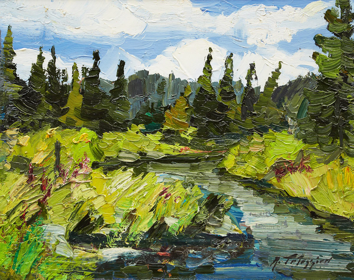 Armand Tatossian, Laurentian Landscape, oil on canvas