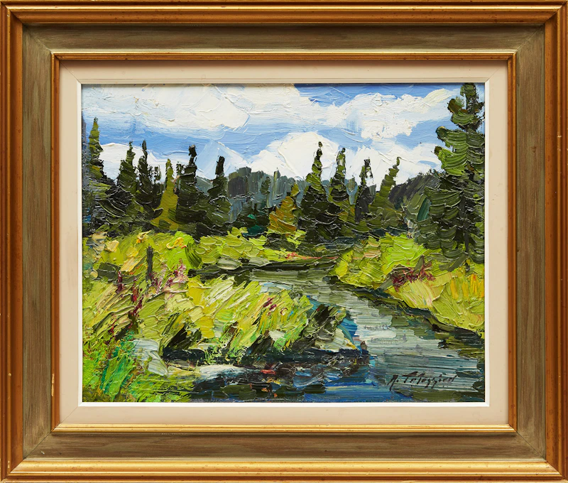Armand Tatossian, Laurentian Landscape, oil on canvas - view 2