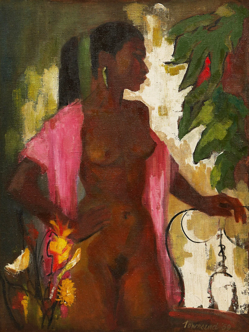 Standing Nude in Pink by Jean Townsend-Field