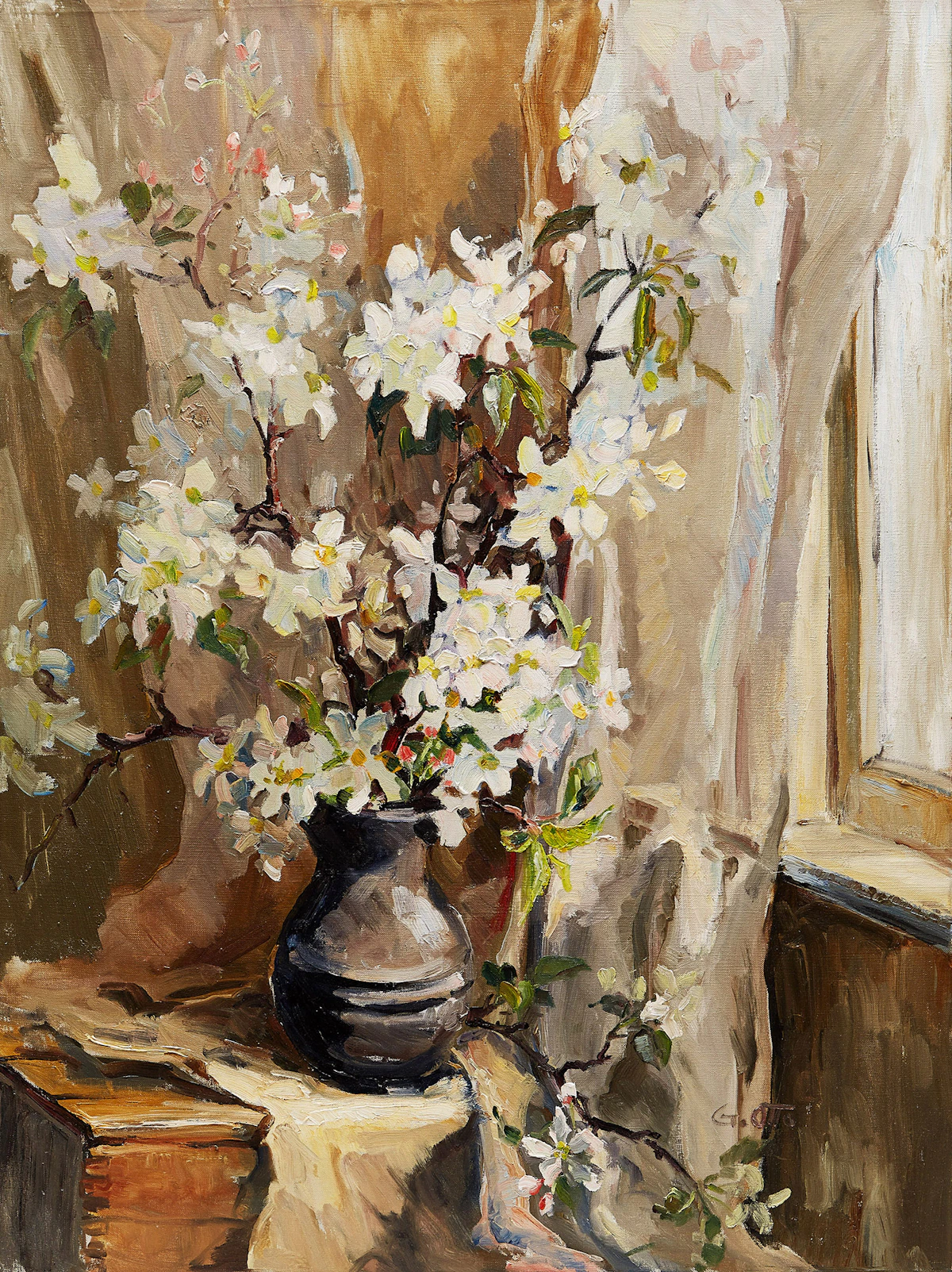 Guttorn Otto, Floral Still Life, acrylic on canvas