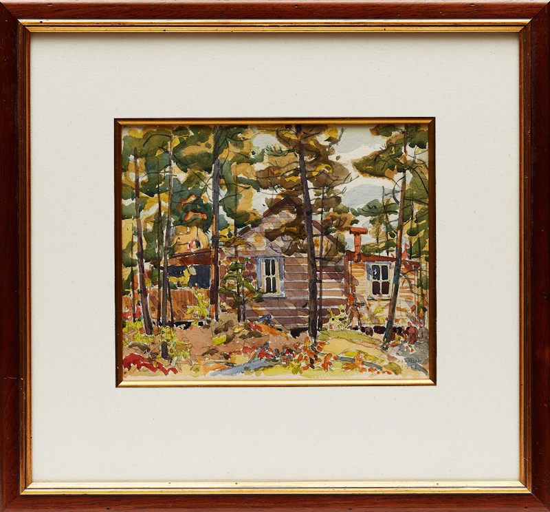 Joseph Sidney Hallam, Cottage in the Woods, watercolour, 1928 - view 2