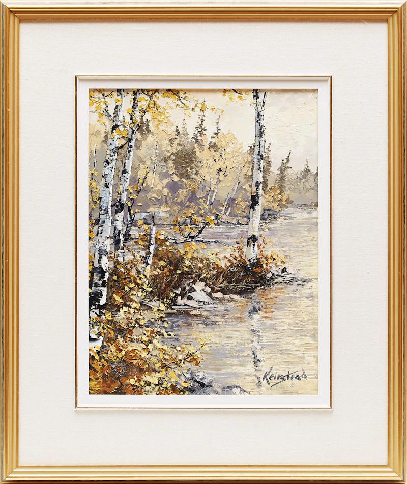 James Keirstead, Sunlit Yellows, Shadow Lake, oil on board - view 2