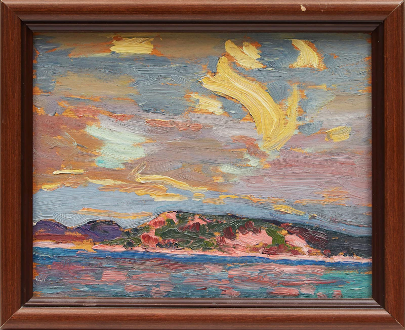 Robert Francis Michael McInnis, The Lake, Bright Day, 1916 (Homage to Tom Thomson), oil on board, 1974 - view 2