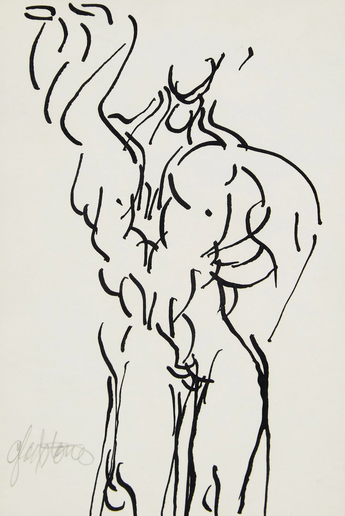 Gerald Gladstone, Universal Man, ink drawing
