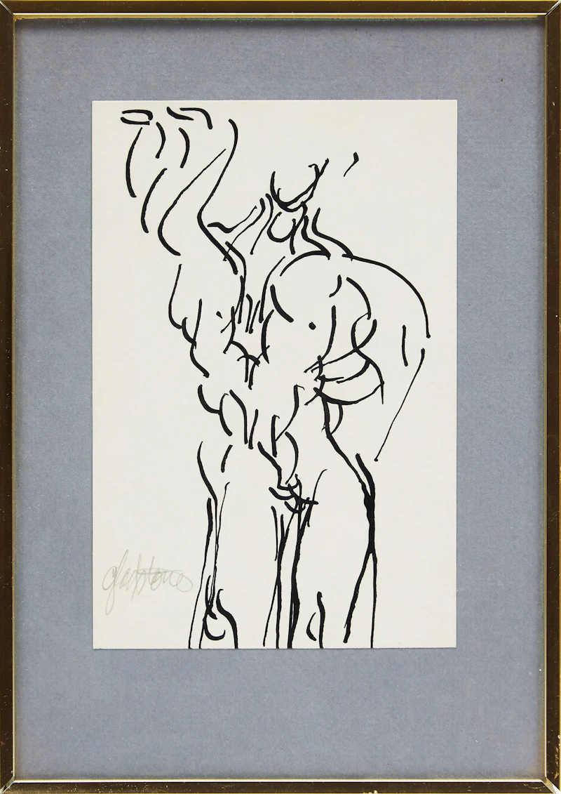 Gerald Gladstone, Universal Man, ink drawing - view 2
