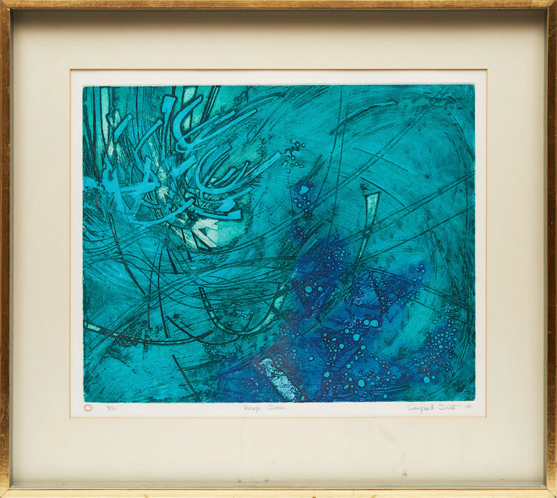 Campbell Scott, Rough Seas, etching in colours, 1968 - view 2