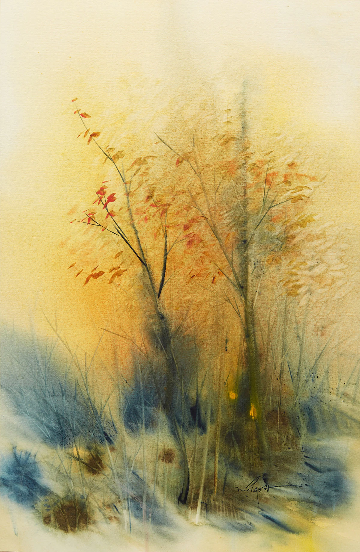 Marjorie Pigott, A Touch of Autumn, watercolour
