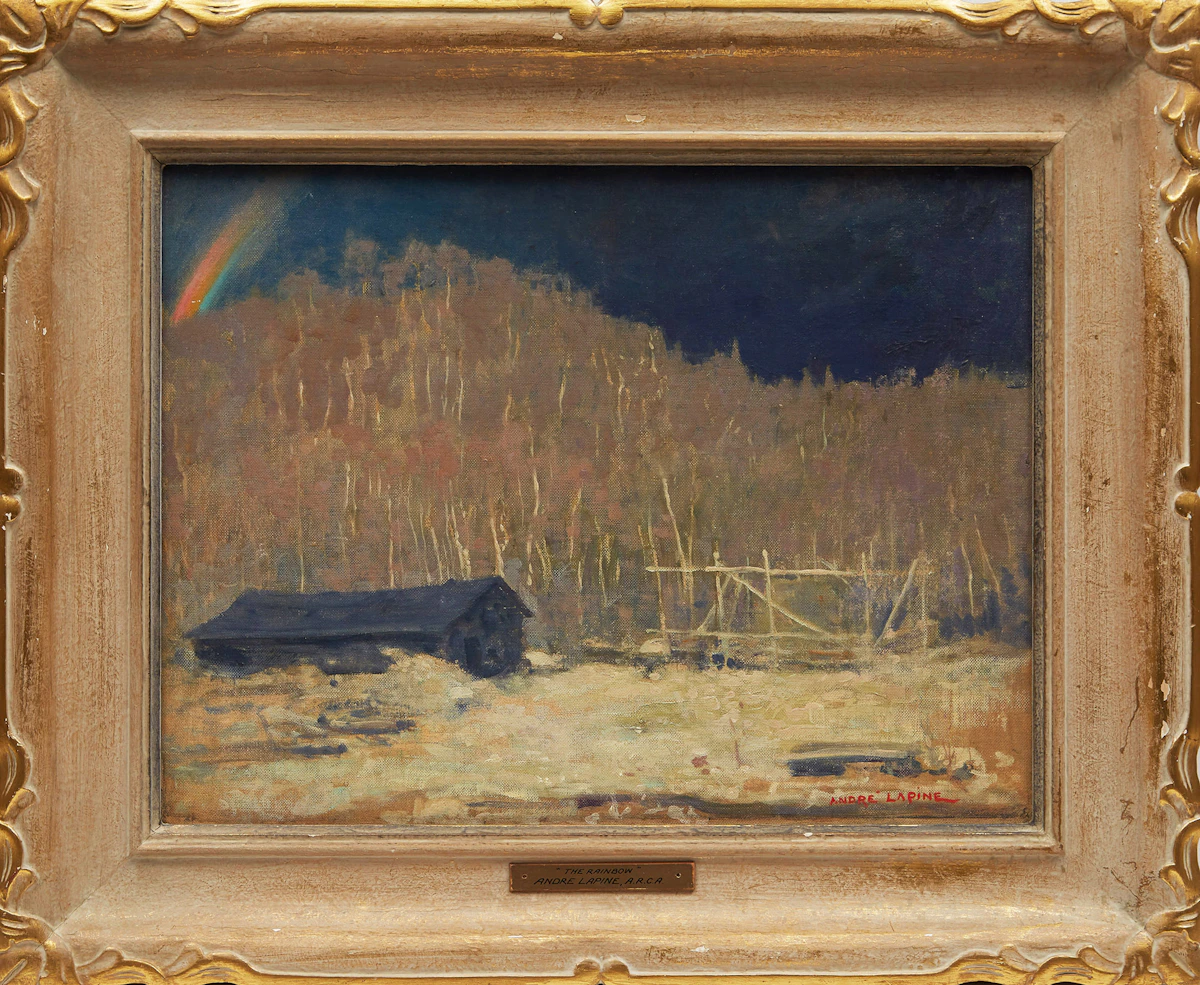 Andréas Christian Gottfried Lapine, The Rainbow, oil on panel
