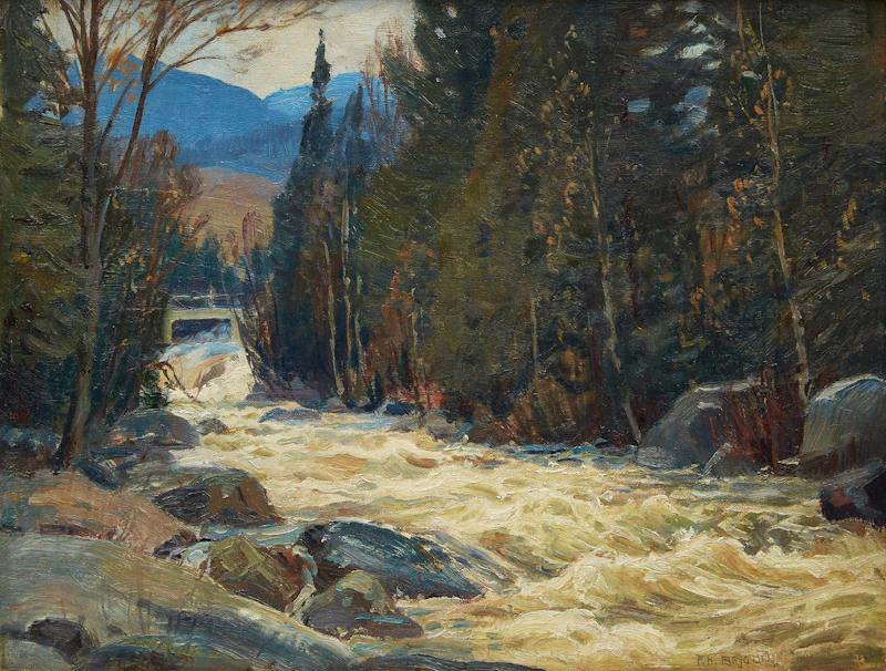 Laurentian Rapids by Frederick Henry Brigden