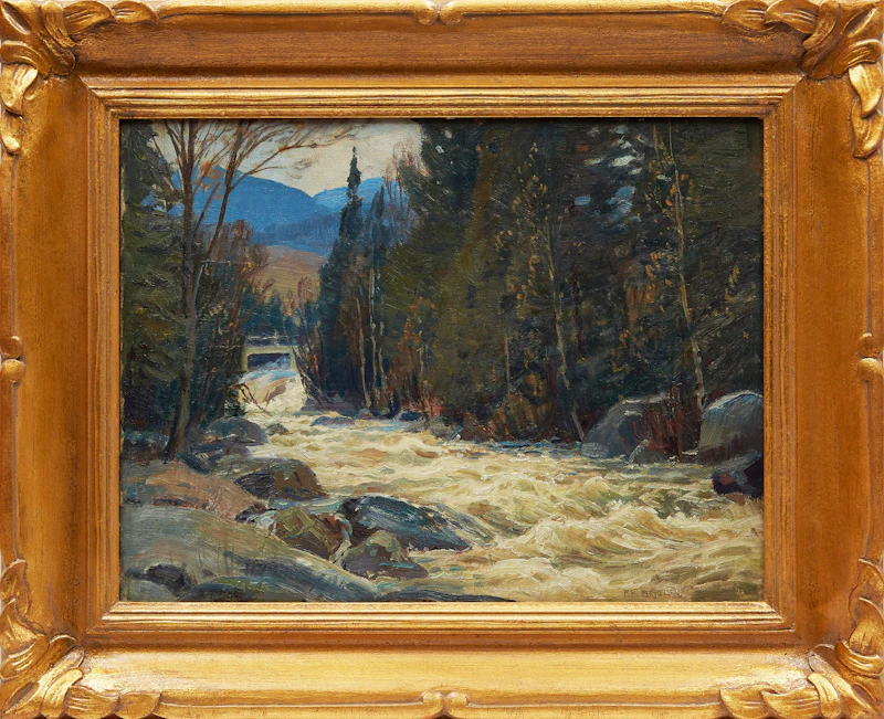 Frederick Henry Brigden, Laurentian Rapids, oil on canvas board - view 2
