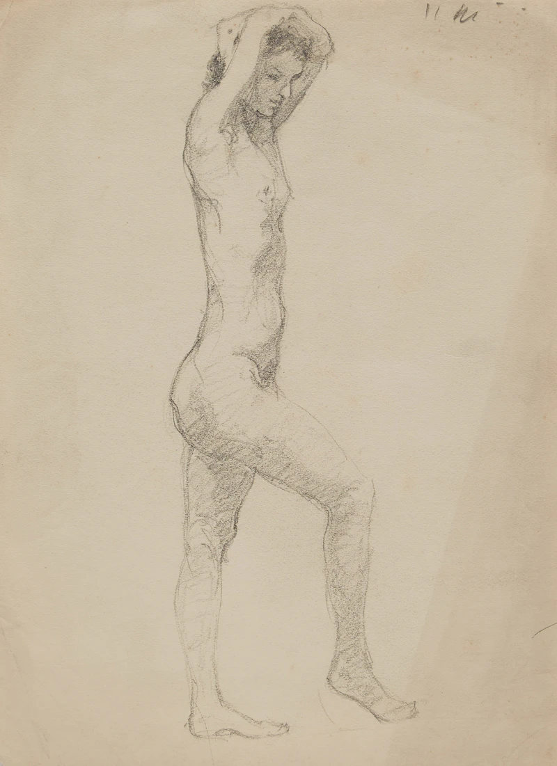 Manly Edward MacDonald, Nude; Horse, two pencil sketches - view 3