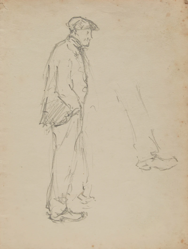 Cottage; Man in Profile by Manly Edward MacDonald
