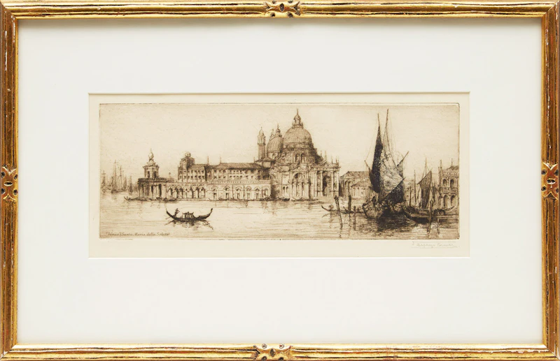 James Alphege Brewer, Venice - Santa Maria Della Saluta, etching - view 2