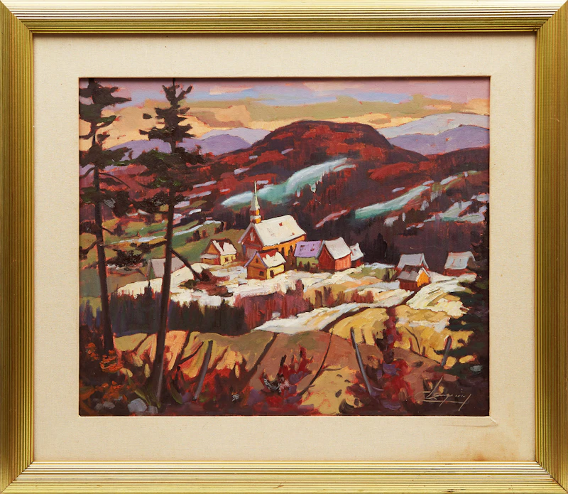 Claude Langevin, “Le beau Eglise” Petit Saguenay, oil on canvas - view 2