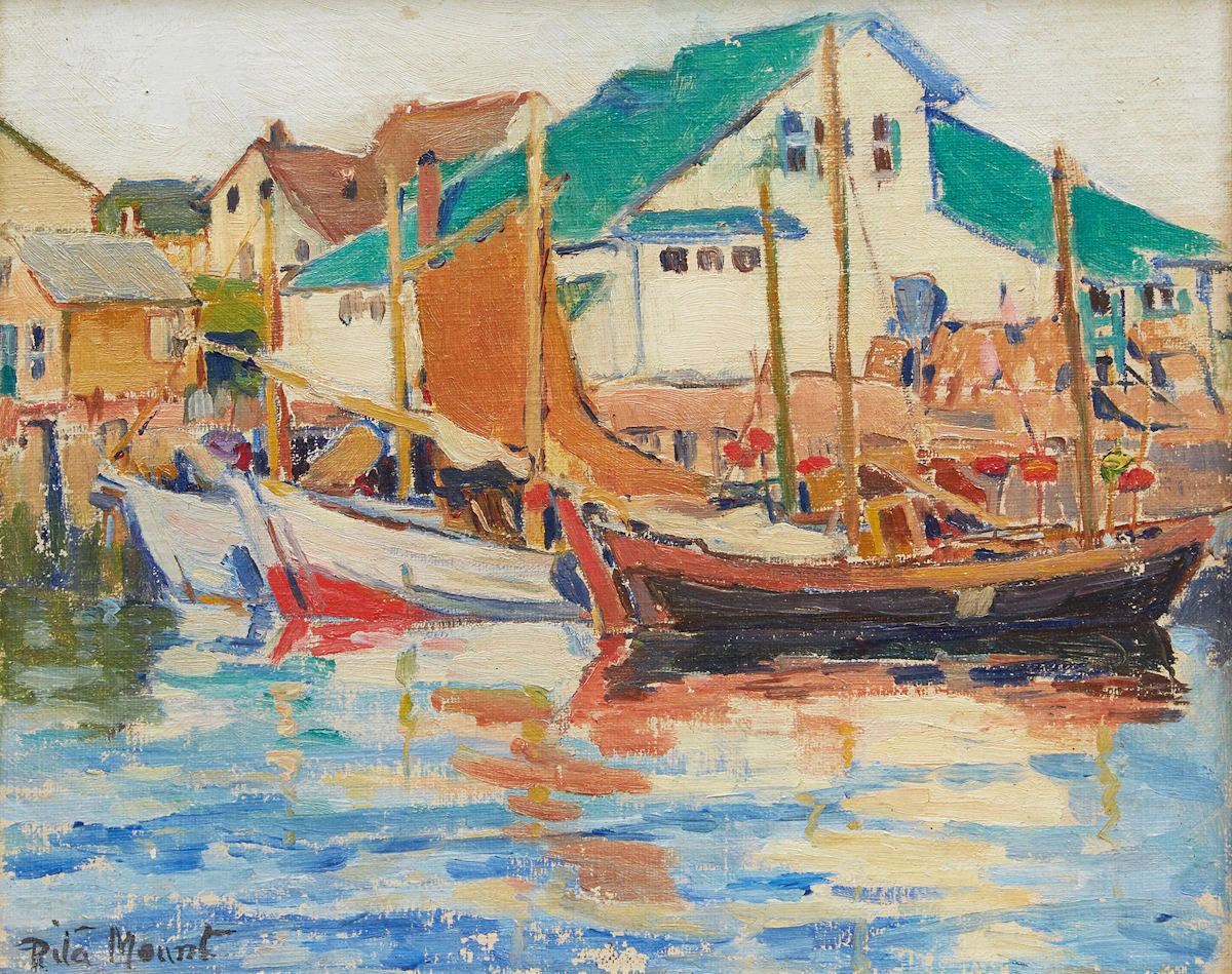 Rita Mount, Anse a Beauquils, oil on canvas board