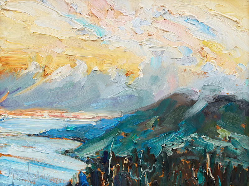 Shoreline Landscape at Sunset by Yves Labelle