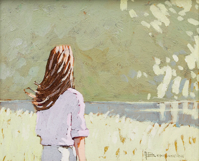 Shoreline with Figure by André Bertounesque