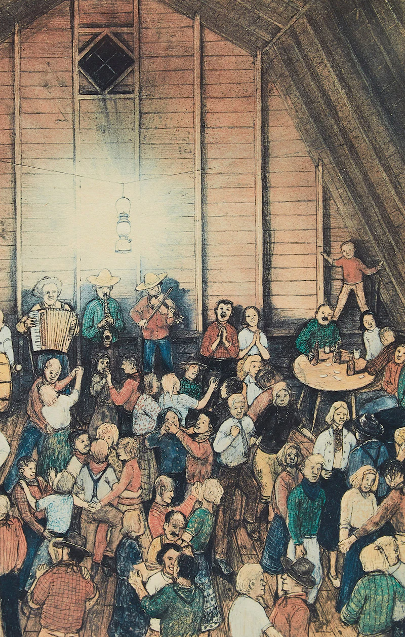 William Kurelek, The Barn Dance