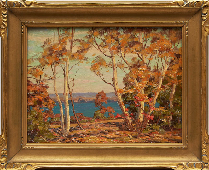 George Thomson, Autumn Shoreline, oil on board - view 2
