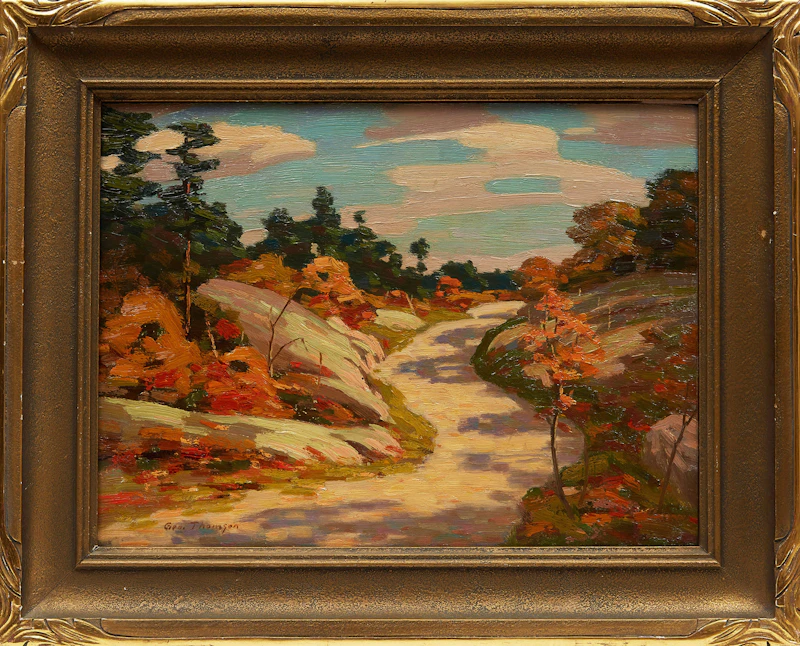 George Thomson, Highway to Espanola, oil on board - view 2
