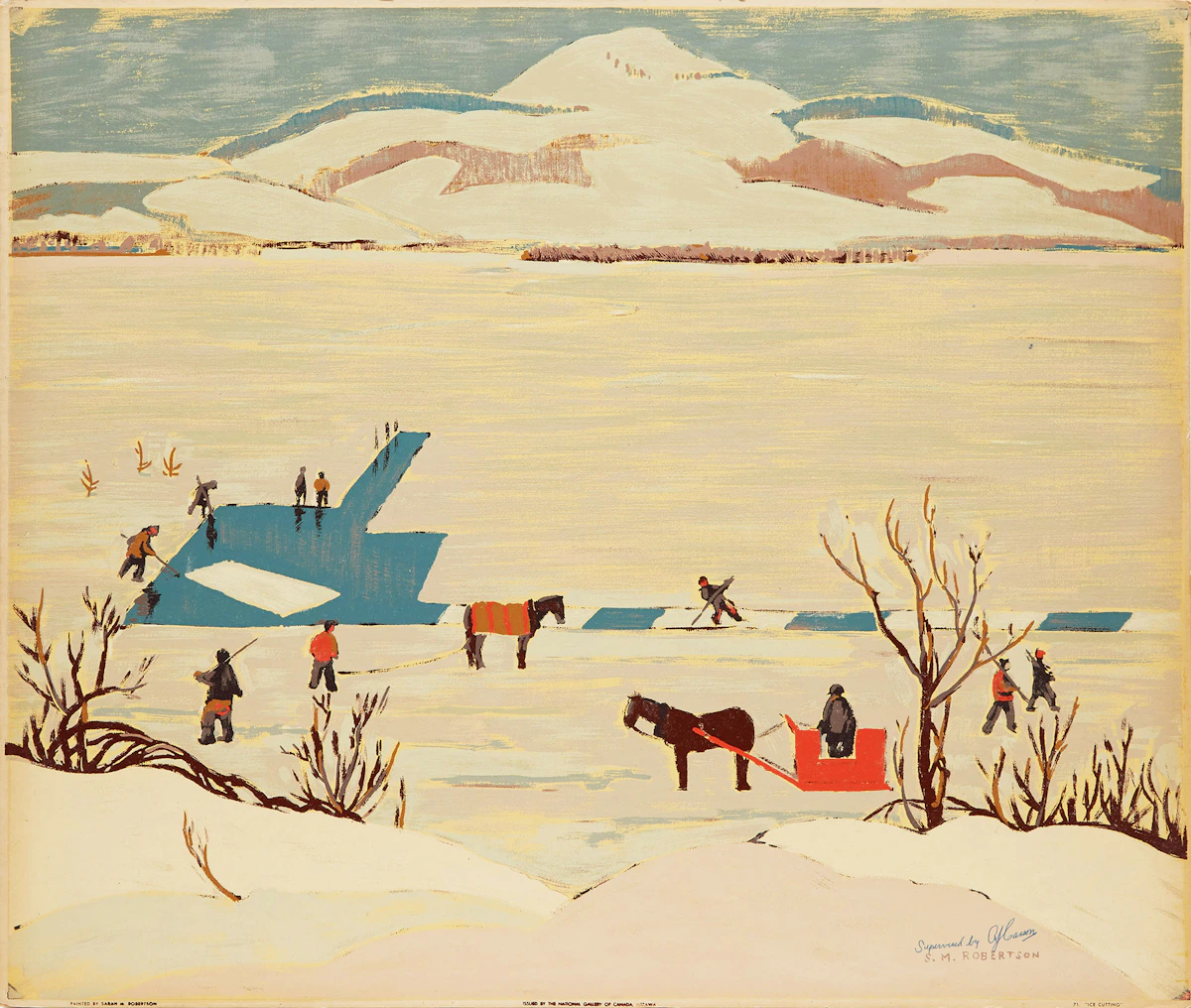 Unknown Artist, Ice Cutting, sampson-matthews silkscreen