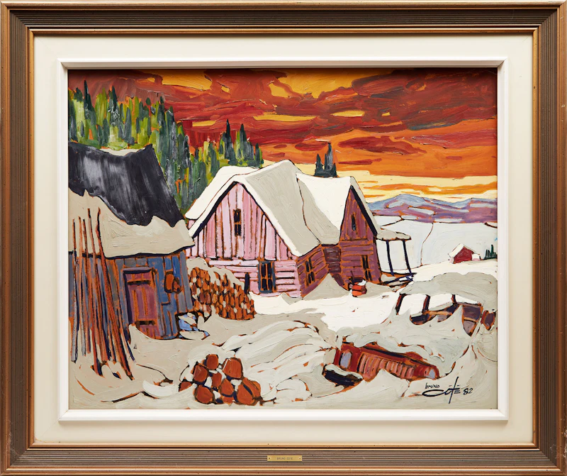 Bruno Côté, Rang Tour L’oignon , oil on board, 1982 - view 2