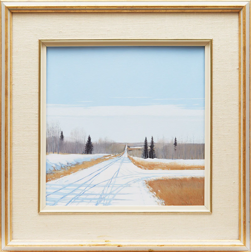 Peter Shostak, First Heavy Snowfall, oil on canvas, 1982 - view 2