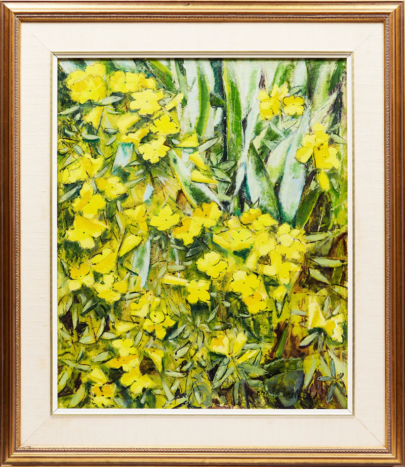 Paraskeva Plistik Clark, Boston Marigolds, oil on board, 1958 - view 2