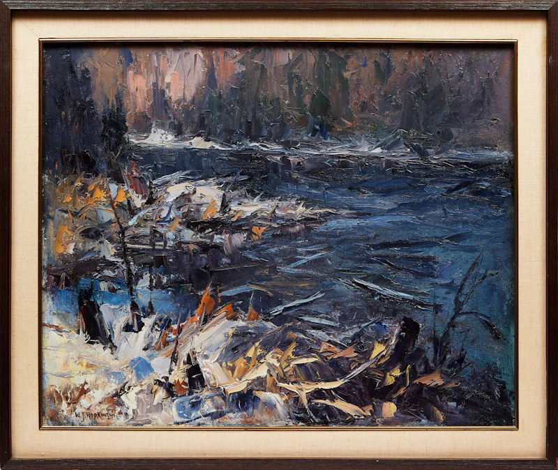 William John Hopkinson, Winter Landscape, oil on board - view 2