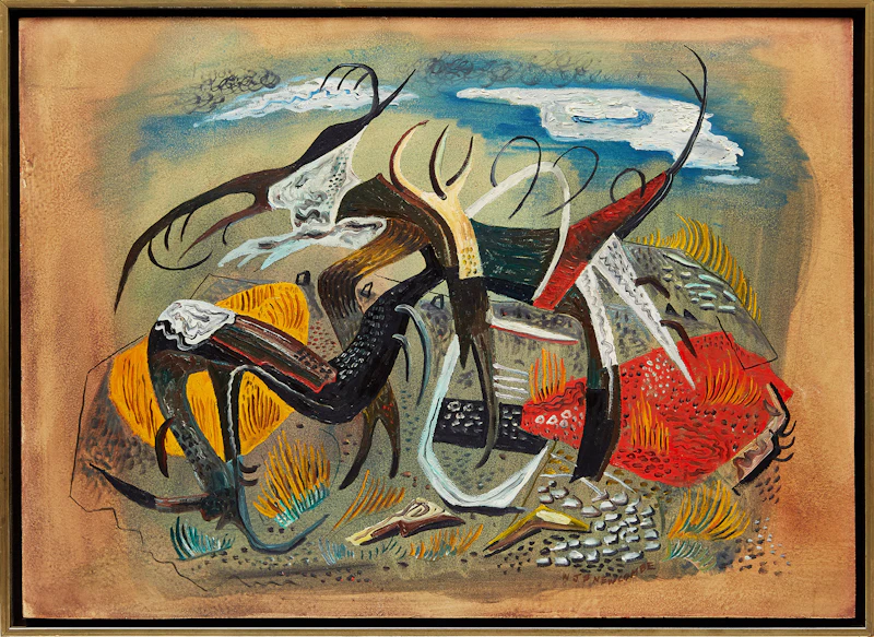 William John Bertram Newcombe, Root Abstraction, oil on board - view 2