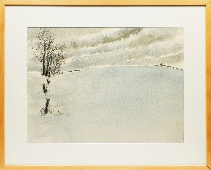 Doug Hook, First Snow, watercolour - view 2