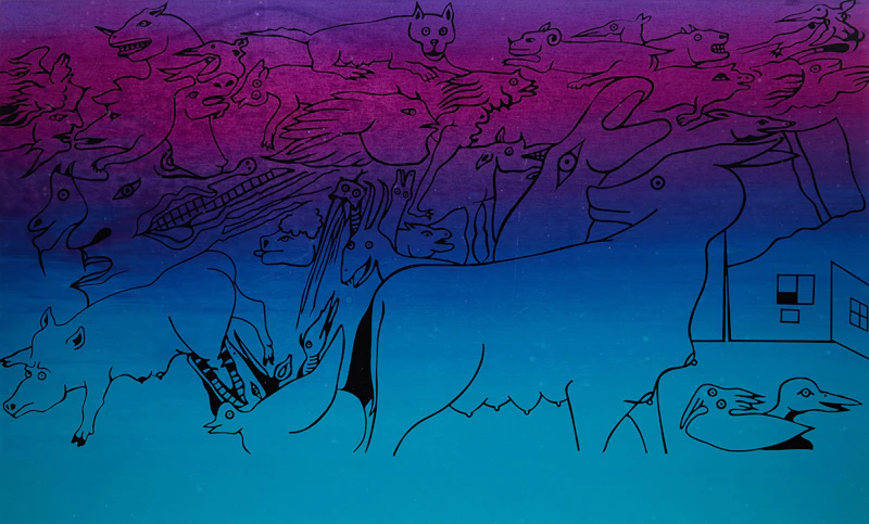 Alfred Pellan, Bestiaire - 5, 1974, colour serigraph - view 1