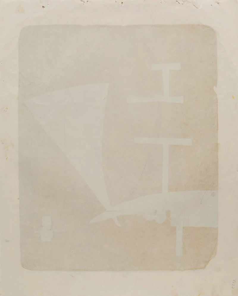 Harold Barling Town, Beware the Rock Slide, single autographic print and collage, 1954 - view 3