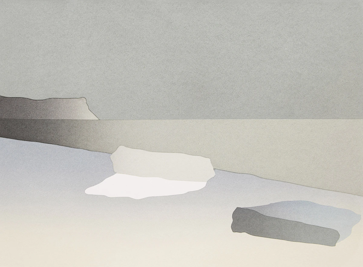Toni Onley, Silver Shore, Japan, colour serigraph