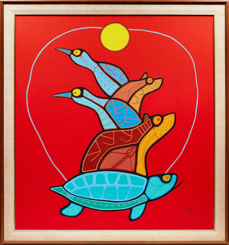 Roy Thomas, Animals in Red Landscape, oil on canvas - view 2