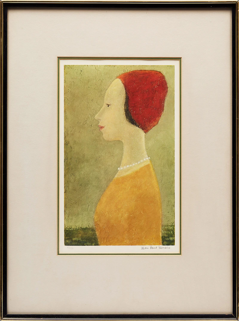 Jean Paul Lemieux, Portrait d’une jeune fille, colour lithograph, 1967 - view 2