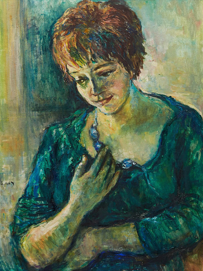 Girl with a Necklace by Sylvia Ary