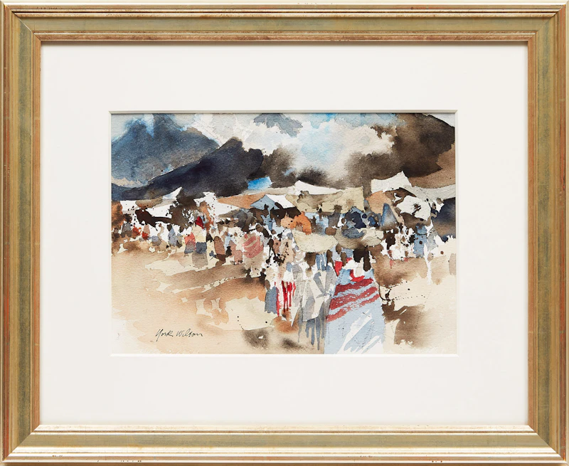 Ronald York Wilson, Domingo in Antigua - Guatemala, Jan. 1978, watercolour - view 2