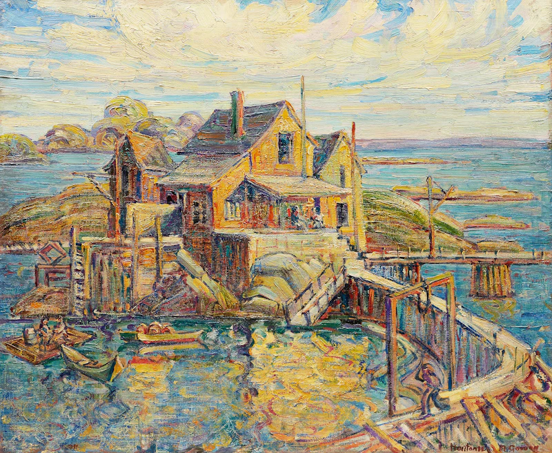 Lobster Pond- Friendship Island, Maine by Hortense Mattice Gordon