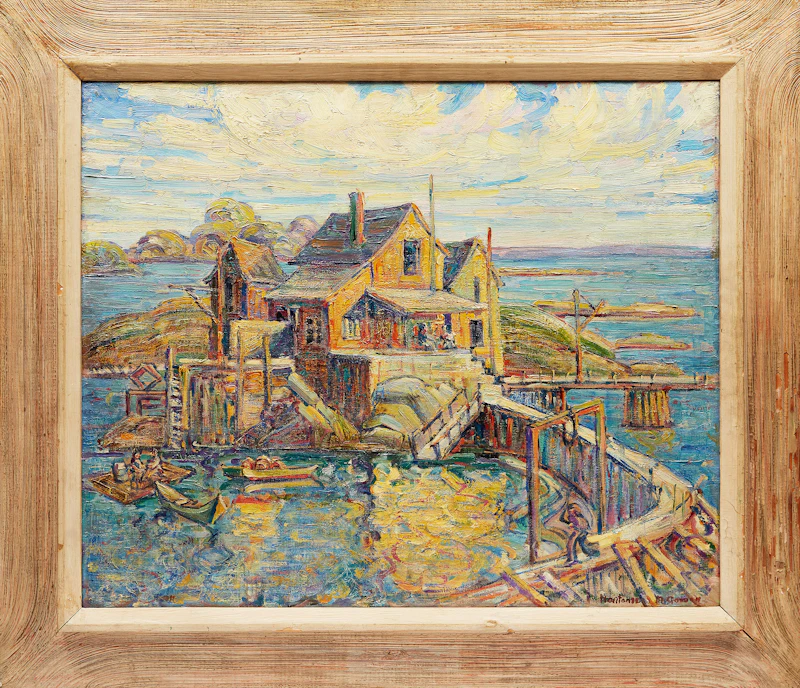 Hortense Mattice Gordon, Lobster Pond- Friendship Island, Maine , oil on canvas - view 2