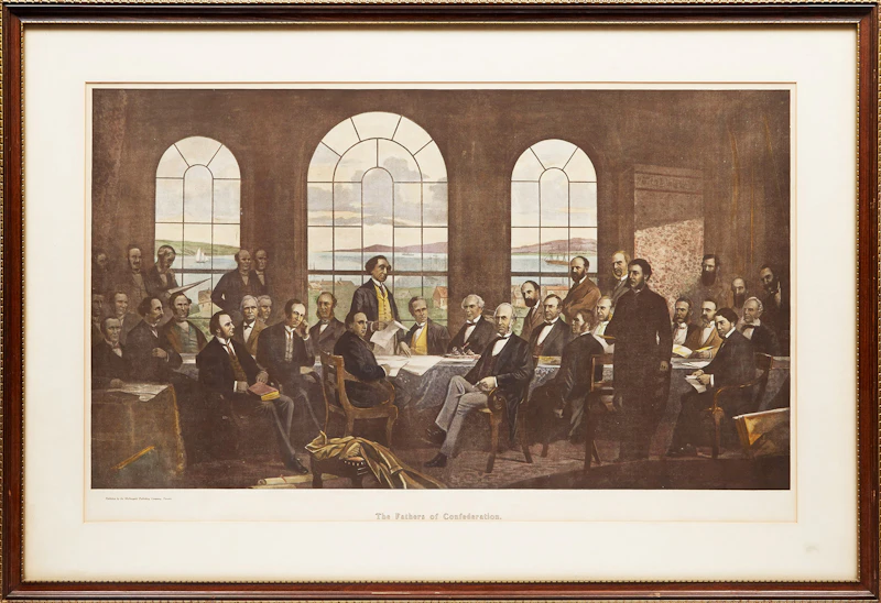 19th Century Canadian School, The Fathers of Confederation , colour reproduction print - view 2