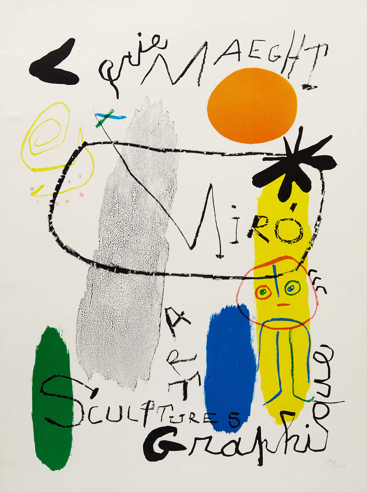 Joan Miró, Galerie Maeght, lithograph in colours